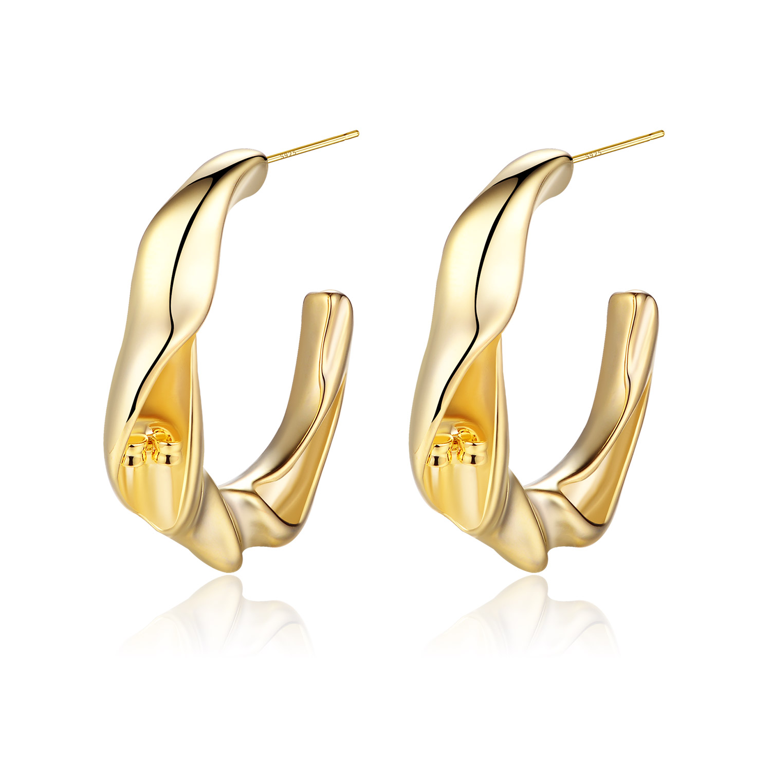 Design Sense Earrings Irregular Circle Geometric Stud Earrings