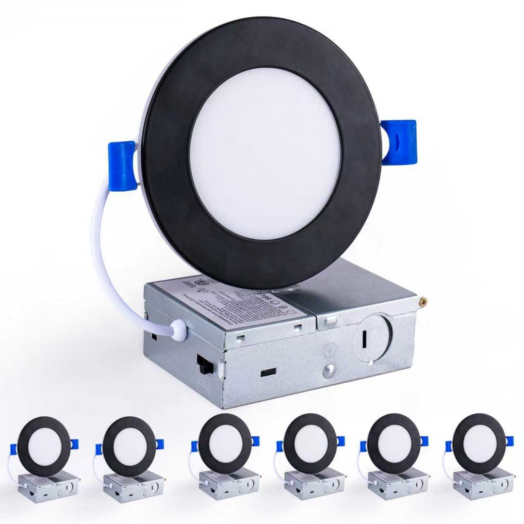 6 Pack 4 Inch Black LED Recessed Light, Dimmable, 2700K-5000K 5CCT, 800LM High... 3