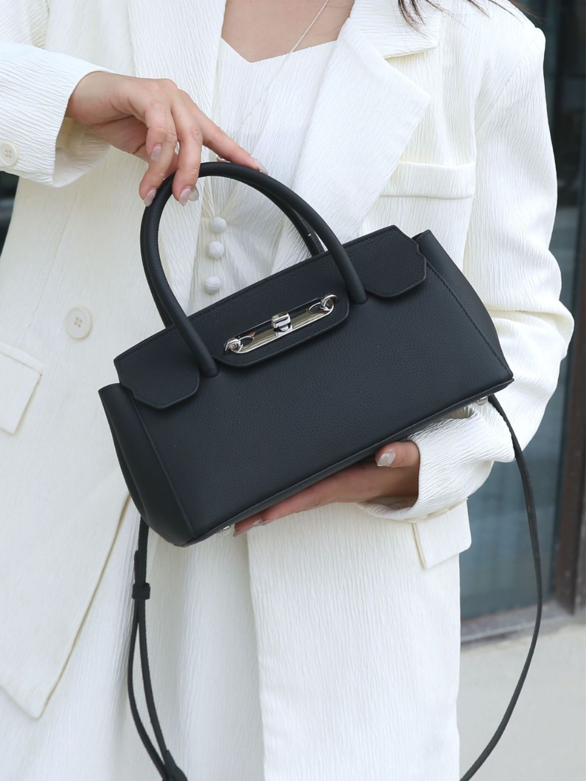 Baidi – sac en cuir pour femmes, nouveau sac platinum, sac kelly haut de gamme – Image 5