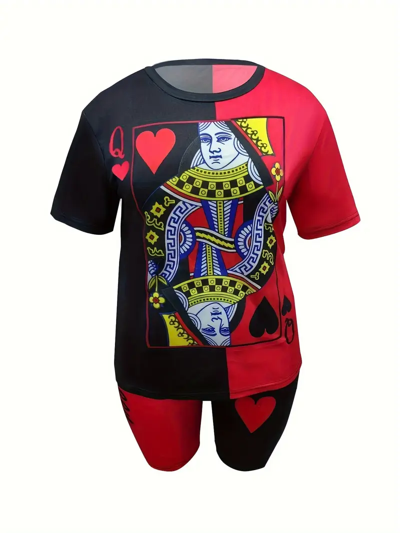 Printed Drop Shoulder T-Shirt Graphic Tees Women Tops