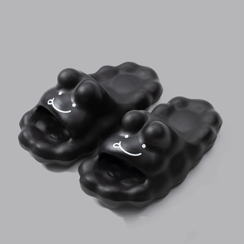 Women's Fashion Thick Bottom Cloud Sandals Slippers Black - Shop at LoveMi