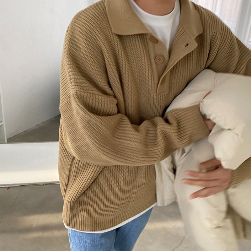 Men's Loose Design Sense Knitted Sweater Trend