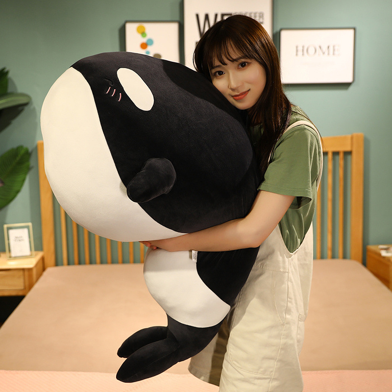 Title 7, Cute Whale Plush Toy Pillow Girl Sleeping Bed B...