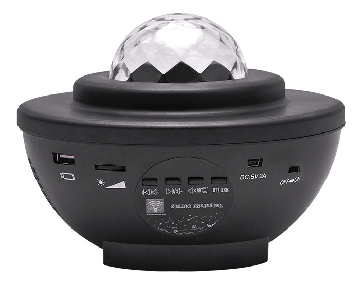 Black Star Projector Galaxy Lamp With Bluetooth And Rotating Function Black
