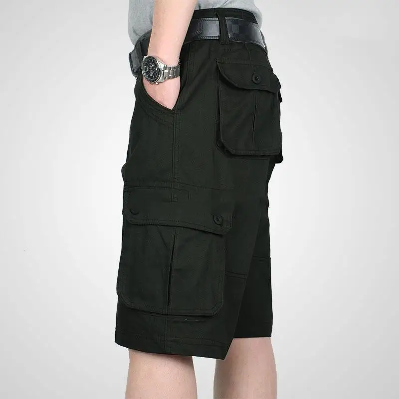 Men's Cotton Cargo Shorts Casual Summer Utility Workwear