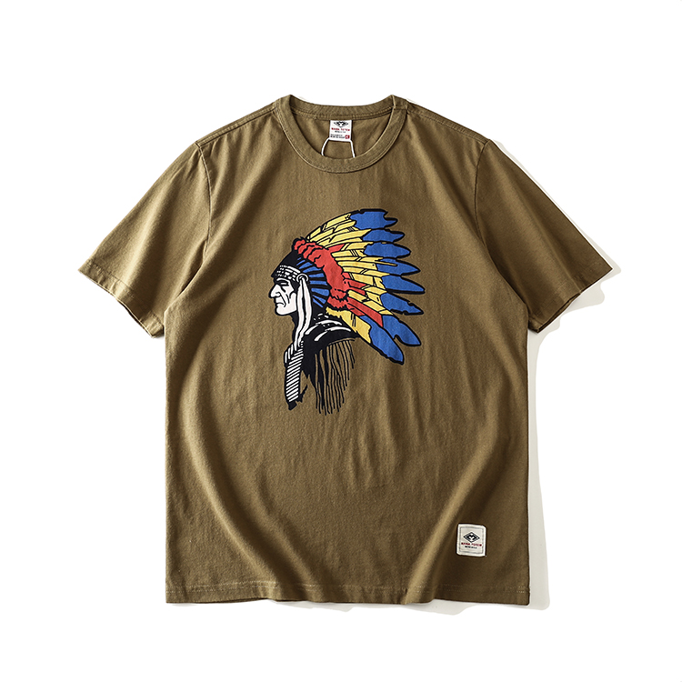Men's Summer Retro Print Semi-tide Short Sleeves