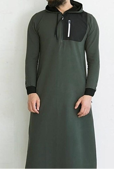 Men's Simple Solid Saudi Arabian Robe