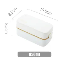 Women's Weight Loss Fitness Light Food Insulation Lunch Box - White 850Ml Insulated Box - View 1