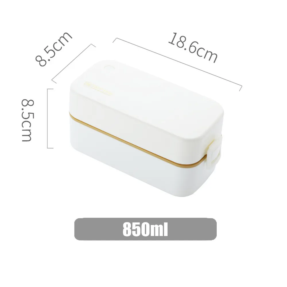 Women's Weight Loss Fitness Light Food Insulation Lunch Box - White 850Ml Insulated Box