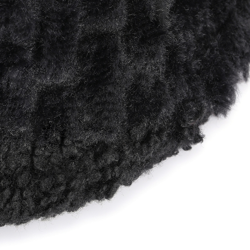Simulated Rabbit Hair And Lamb Patchwork Personalized Warm Basin Hat