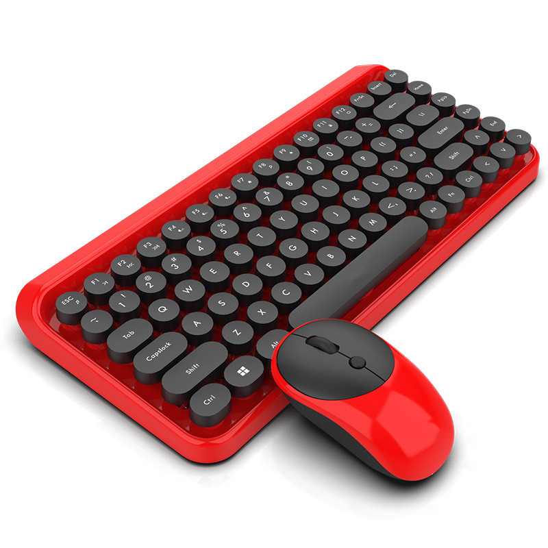 2.4G Wireless Keyboard And Mouse Punk Retro
