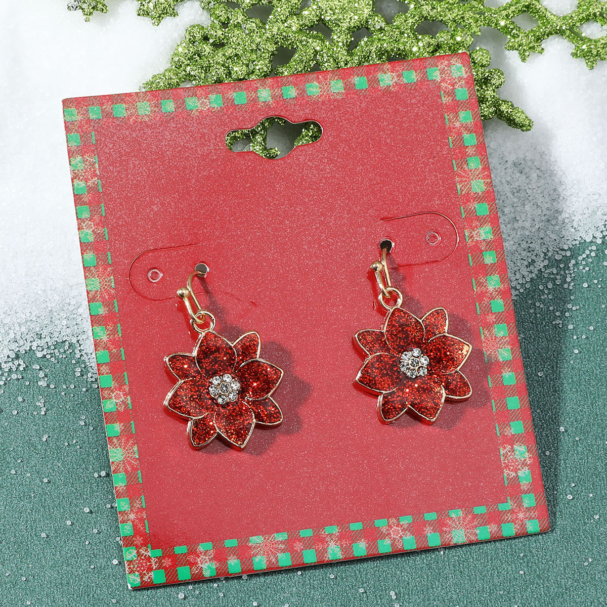 Christmas Series Earrings Cartoon Cute Dripping Oil