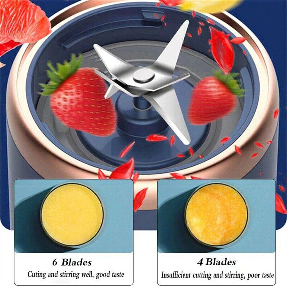 Rechargeable Electric Fruit Juice Maker Portable Blender Smoothie Juicer Machine — image 12