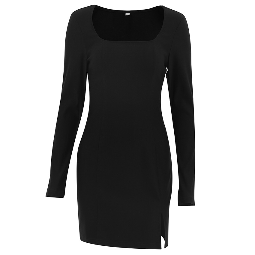 Women's Temperament Leisure Square Collar Tight Dress