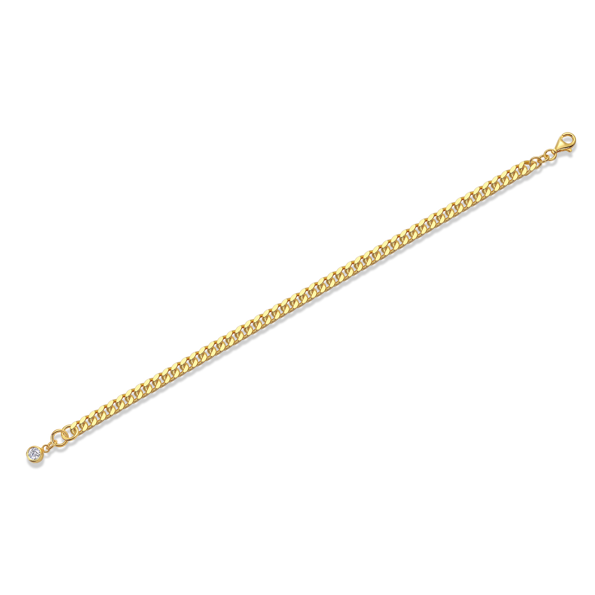 Set With Top-quality Moissanite, This Luxurious And Fashionable Light Luxury Trend Jewelry Silver Bracelet Is S925 Silver-plated With Gold