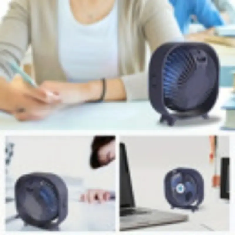 New Desktop Small Fan Rechargeable Desktop Fan Portable Office Student Dormitory Home Mini Fan Mute Random Color