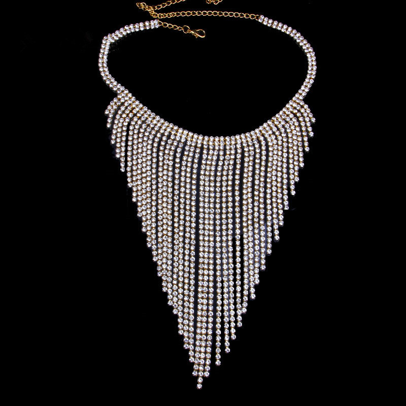 Exaggerated New Diamond-studded Clavicle Chain