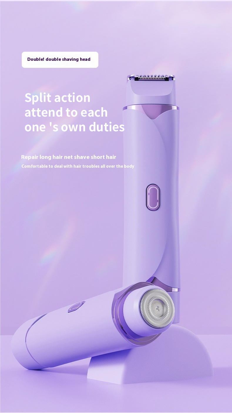 Women Mini Electric Hair Shaver,Double Head Electric Shaver
