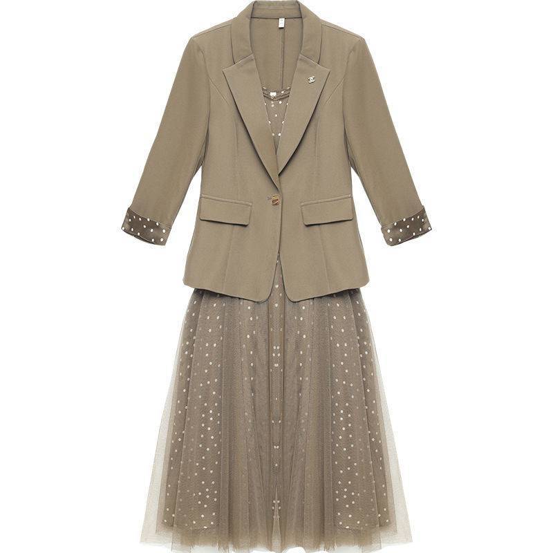 Suit Dress Autumn Long-sleeved Plus Size High-end Temperament Skirt