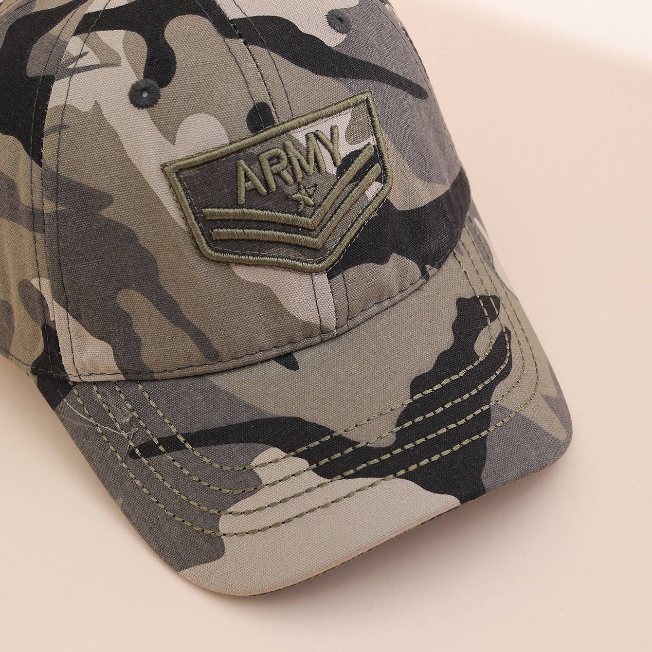 Spring And Autumn Fashion Patchwork Embroidered Letter Five-pointed Star Baseball Cap, Military Style Outdoor Versatile All-purpose Beanie Hat