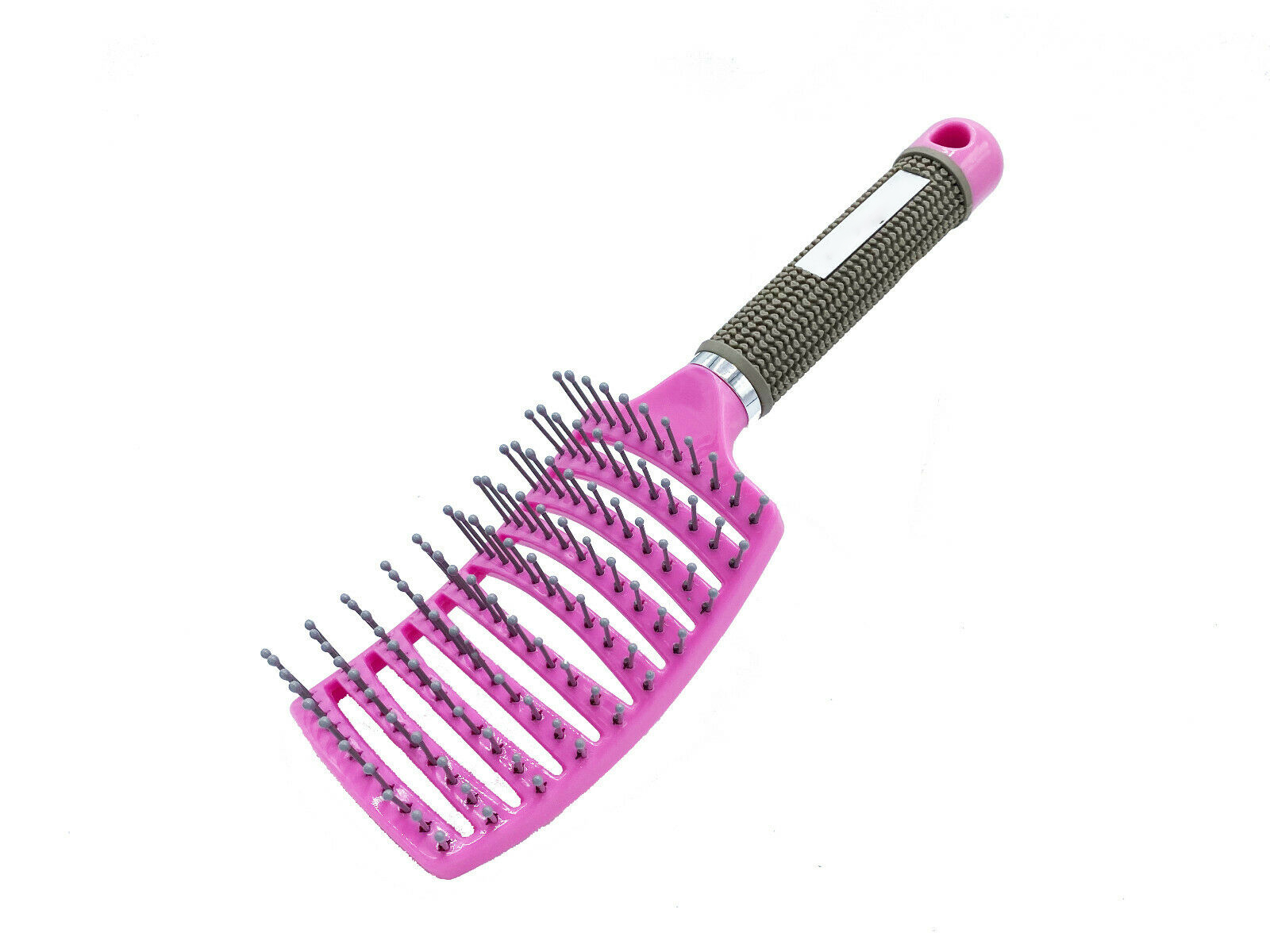 Anti Static Bending Nylon Women's Wet Curly Tangled Hair Brush Styling Tool Pinkpurple - Shop at LoveMi