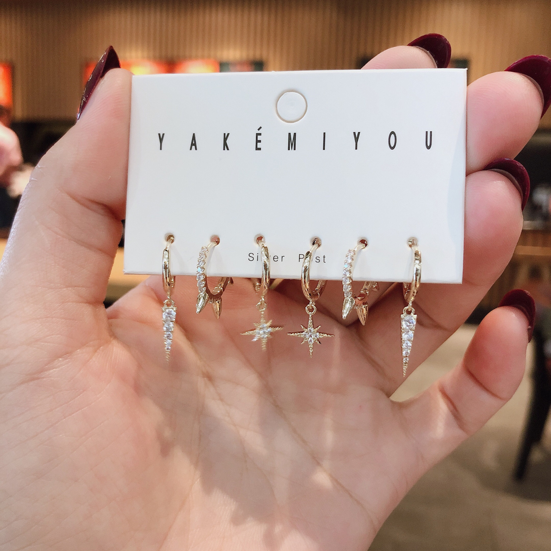 Octagonal Star Cone Pendant Set