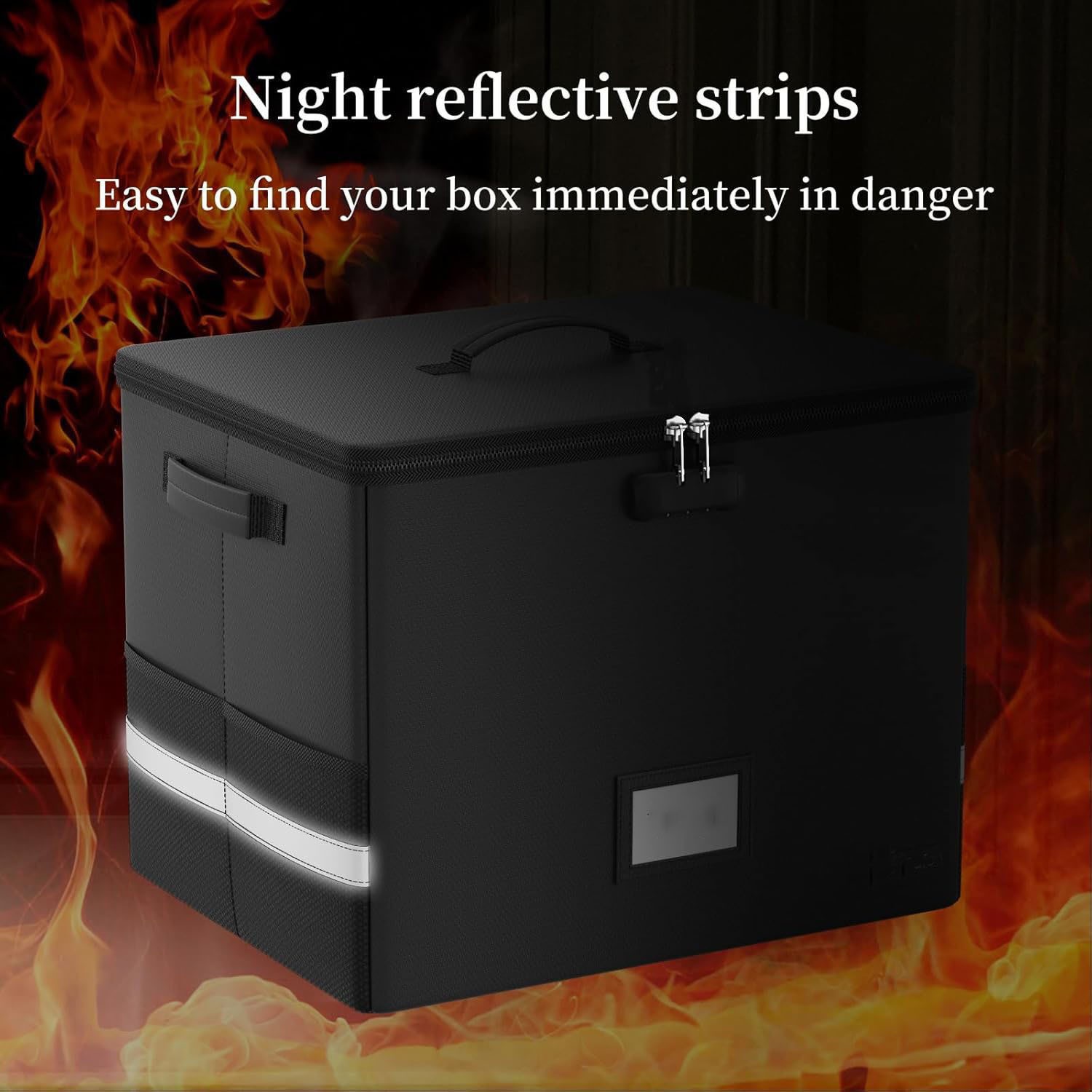 Fireproof Document Box With Lock File Storage Organizer Waterproof Safe Bags — image 6