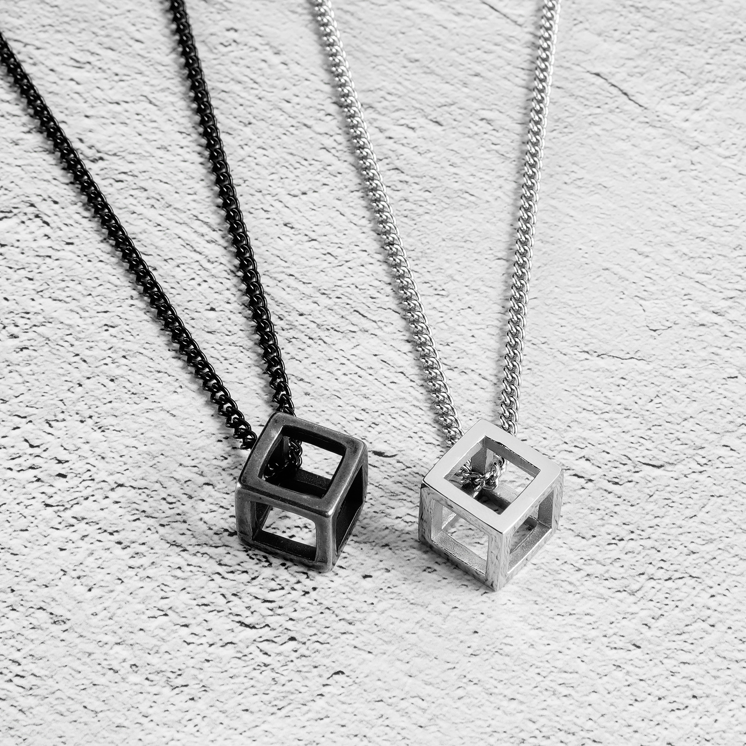 Retro Simple Hollow Pendant Men's And Women's Titanium Steel Necklace