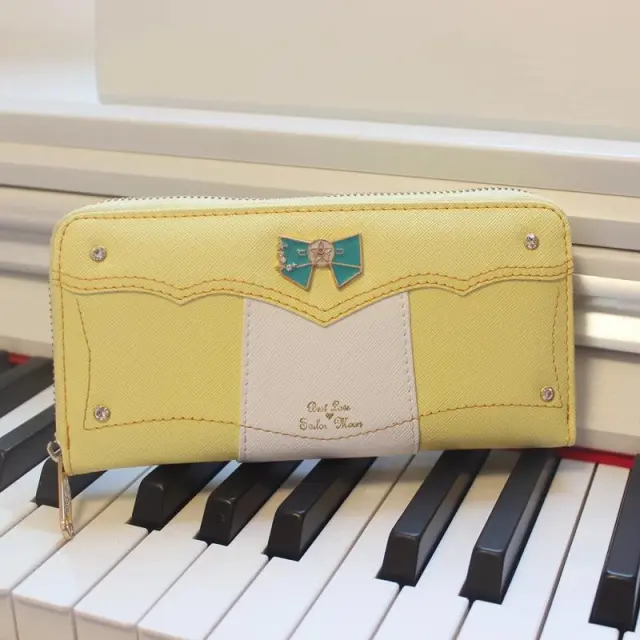 Zipper Long Multi card Pocket Large capacity Wallet Yellow - Shop at LoveMi