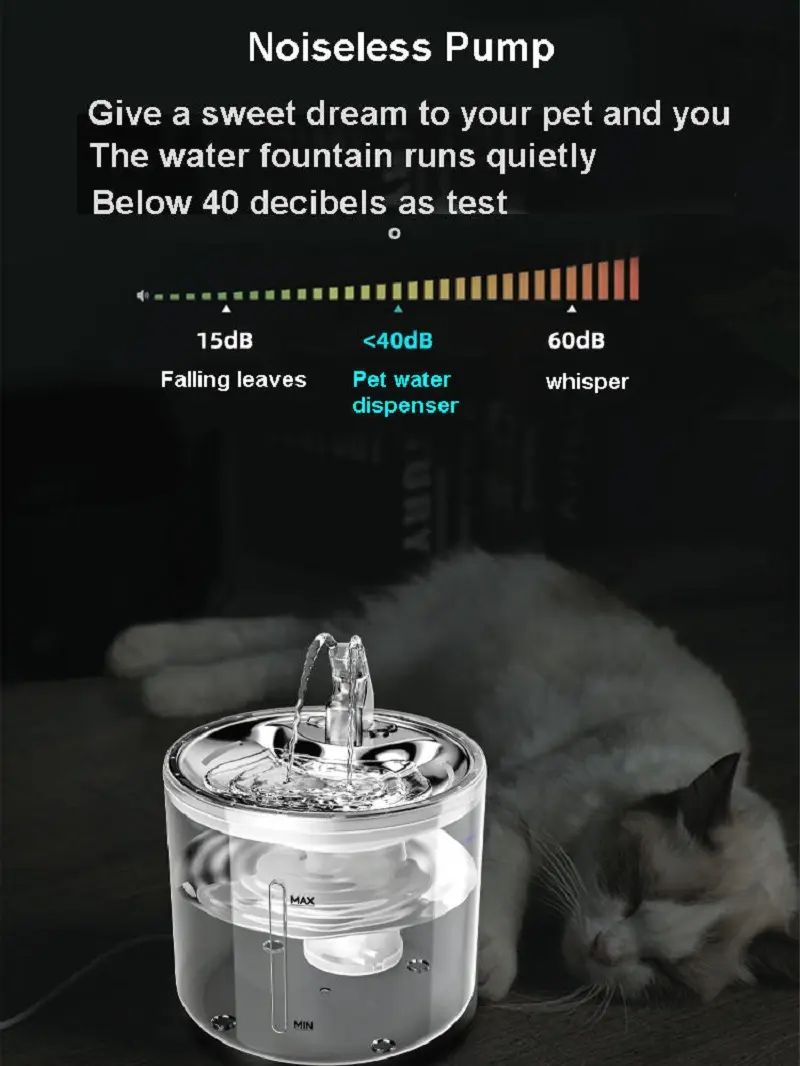 Automatic Pet Drinking Water Dispenser For Cat Dog Stainless Steel Pet Water Fountain