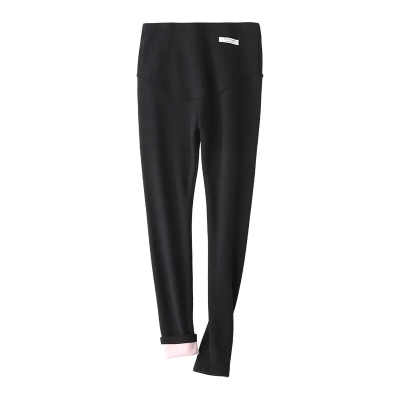 New Silver Fox Velvet Thickened Pregnant Women's Legging Trousers - Silver
