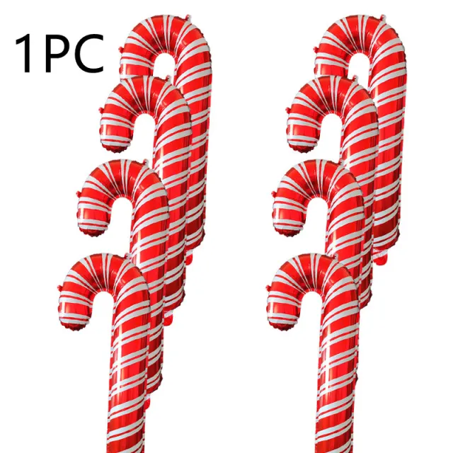 Holiday Party Christmas Crutch Balloons Red 1Pc - Shop at LoveMi