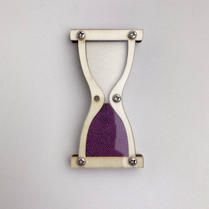 Purple wood hourglass