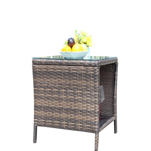 Outdoor Patio Furniture 1 Coffee Table With Clear Tempered Glass — foto 9