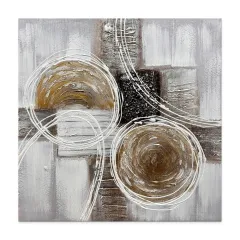 Modern Brown And Black Thick Oil Texture Abstract Landscape Picture Handmade Oil Painting Decor Living Room Sofa Back Mural - Without Inner Frame - View 1
