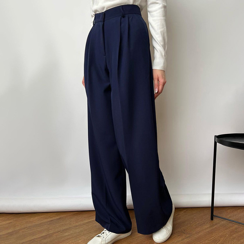 Title 5, High Waist Wide Leg Pants, Casual Temperament C...