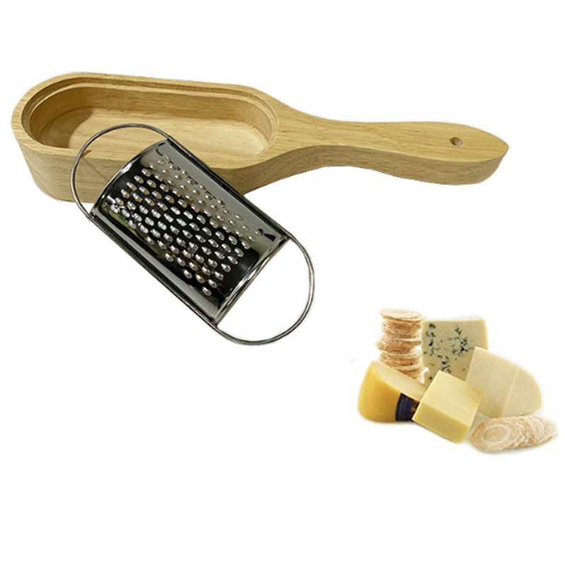 Title 1, Multifunctional Rubber Wood Cheese Grating Chee...