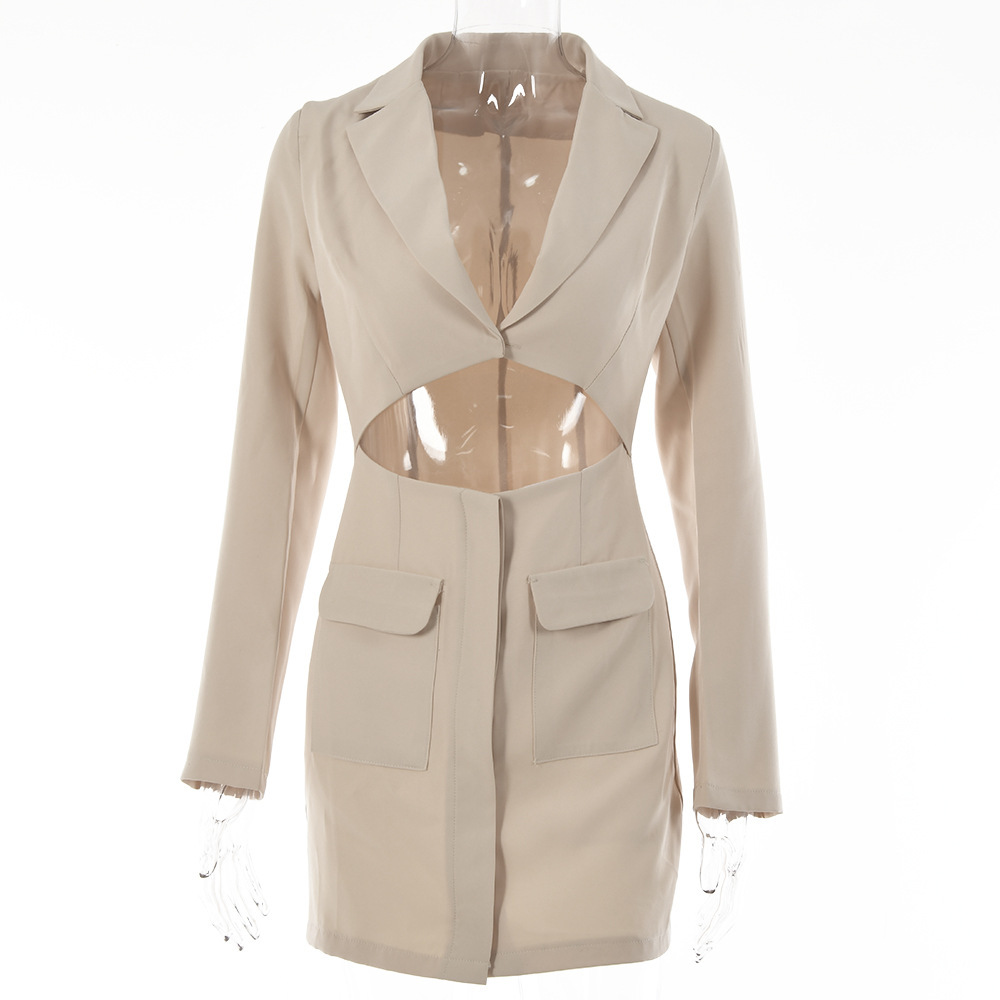 European And American New Suit Hollow Dress