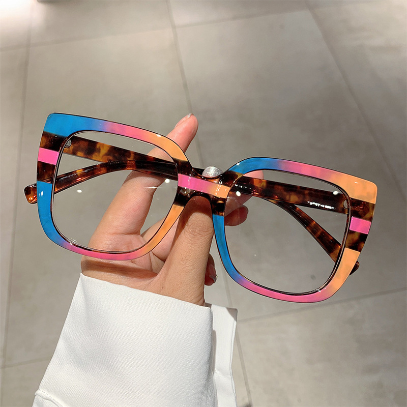 Title 9, Leopard Print Frame Plain Glasses Anti Blue-ray