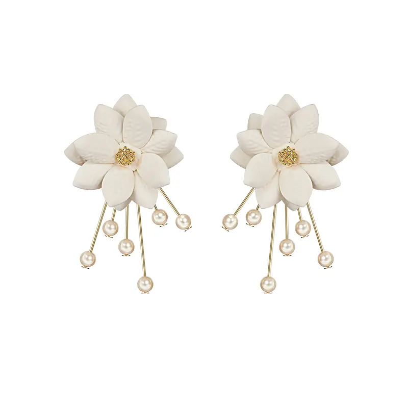 Women's Versatile Temperament Flower Pearl Earrings