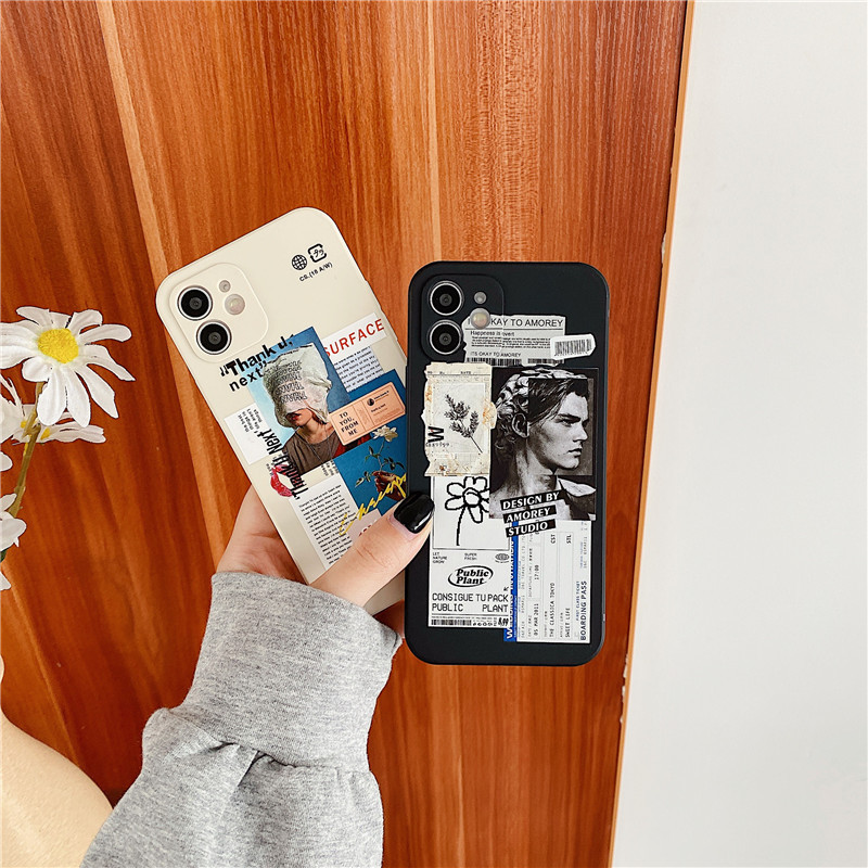 Trendy Label Letter Frosted Phone Case