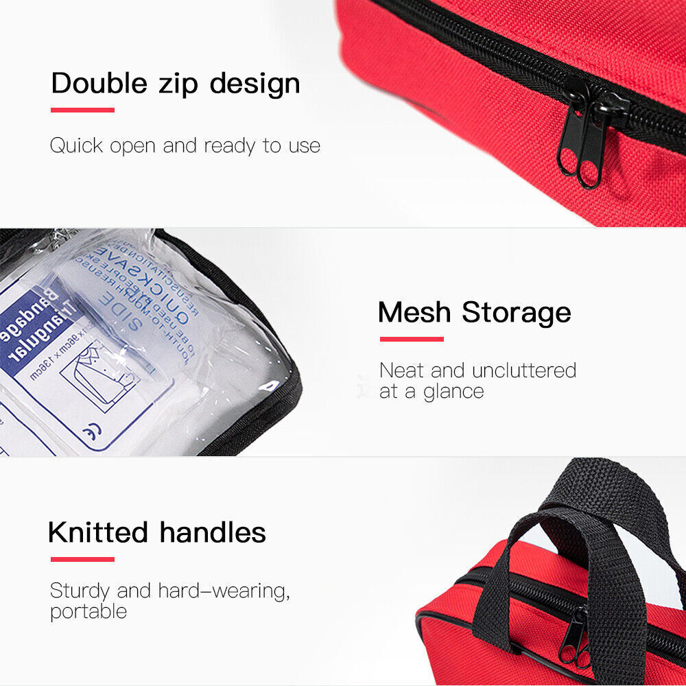 391pcs First Aid Kit Medical Emergency Travel Home Car Taxi Work 1ST Bag — image 9