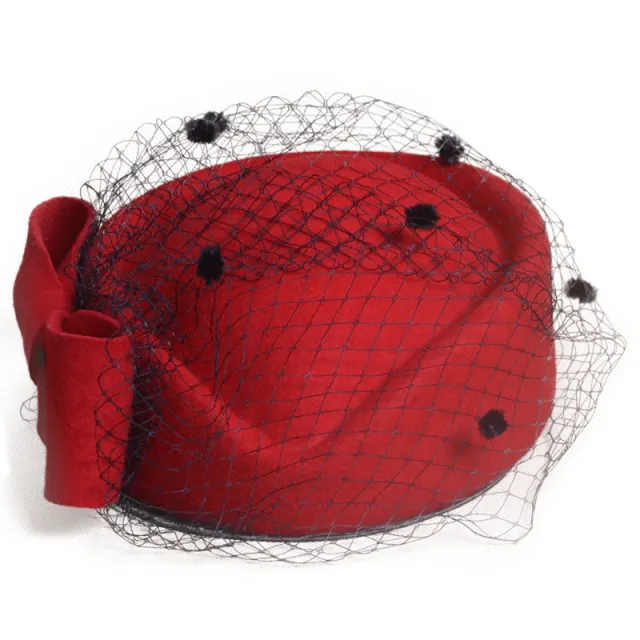 Women's British Retro Style Wool Felt Hat Red - Shop at LoveMi