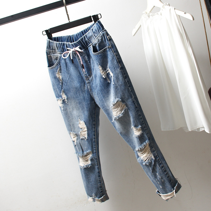 Women's Fat MM Ripped Jeans