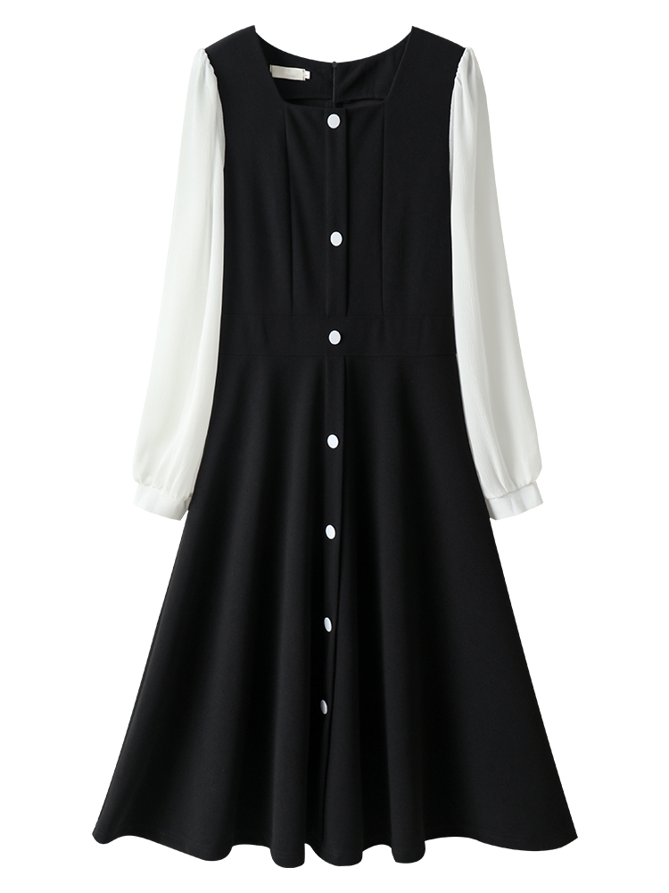 Square-Neck Little Black Dress
