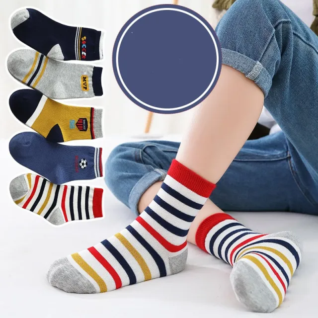 Children's Socks Combed Cotton Students Boneless Middle Tube Boneless Football M - Shop at LoveMi