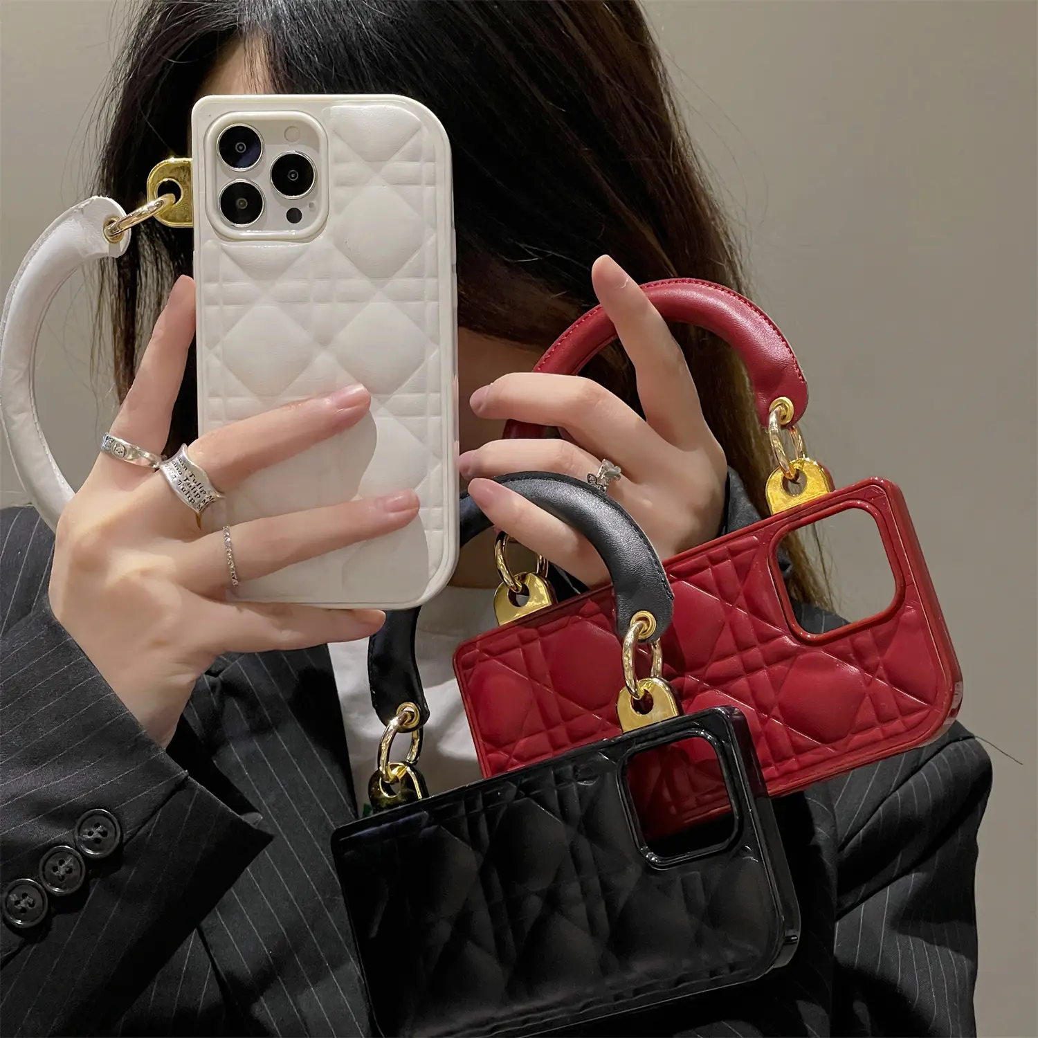 Cartoon Fashion Card Hand Bag Mobile Case