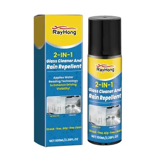 RAYHONG Car Glass Cleaner & Anti-Fog 2-in-1 Windshield Cleaner, Brightener, Oil Film Remover & Anti-Fog Agent
