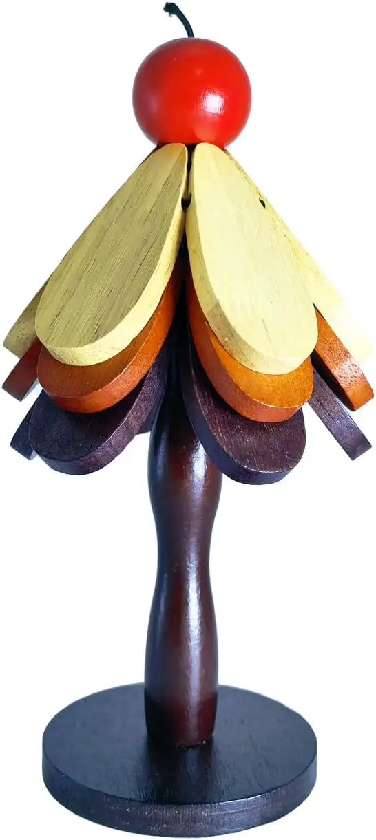 Wooden Christmas Tree Trivet Set, Heat Resistant