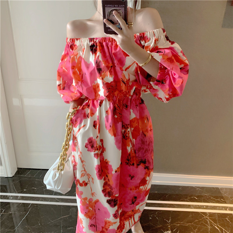 French Coffee Break Waisted Resort Dress